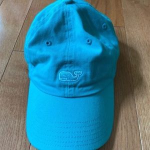 Vineyard Vines whale logo teal baseball hat